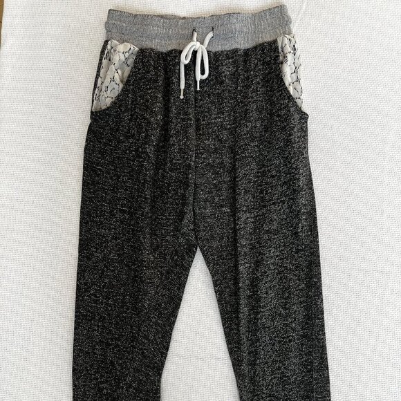 Empyre Y2K Joggers Grey Lounge Pants Sweats Drawstrings Lace Accents Small - Picture 1 of 9